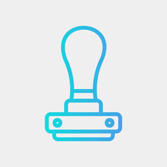 Stamp icon in gradient style, use for website mobile app presentation