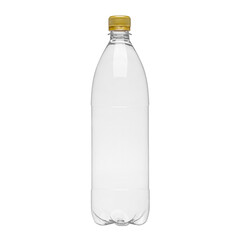 Transparent cosmetic bottles with a cap isolated on a white background. Bottle with hand sanitizer. Antimicrobial liquid gel. Hand hygiene. Shampoo bottle. Medicine bottle. Liquid soap.