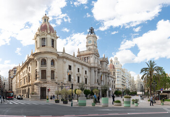 Fototapeta na wymiar Ajuntament Valencia, city hall