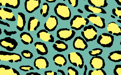 Abstract modern leopard seamless pattern. Animals trendy background. Color decorative vector stock illustration for print, card, postcard, fabric, textile. Modern ornament of stylized skin