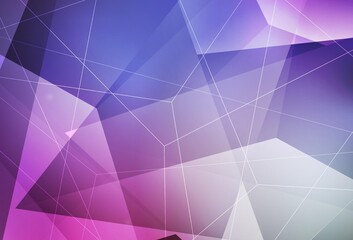 Light Purple, Pink vector background with triangles.