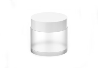Matte Frosted glass jar mockup for branding and promotion, 3d render illustration.
