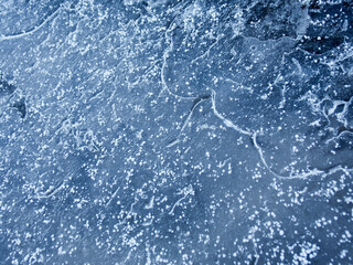 The background is due to ice. Texture of frozen water