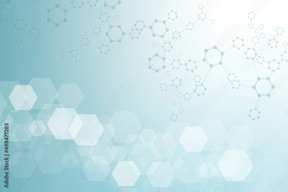 Poster modern futuristic background of the scientific hexagonal pattern. virtual abstract background with p