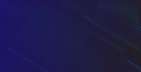 Illustration Abstract blue color gradient background with wave shape. Technology background and texture