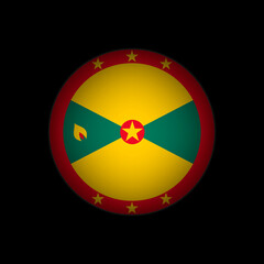 Country Grenada. Grenada flag. Vector illustration.