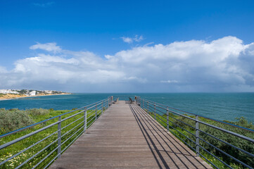 Naklejka premium Viewing platform in Albufeira in the Algarve in Portugal