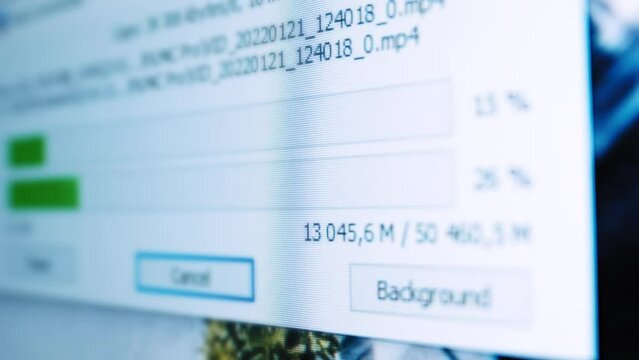 Progress bar copying files timelapse