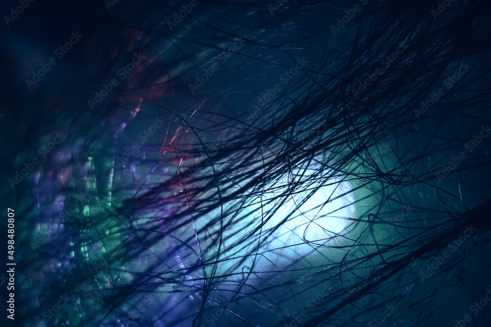 Aufkleber Beautiful optical abstract multicoloured  bokeh in the darkness  background.