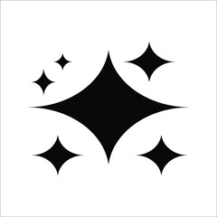 Shine icon, Clean star icon on white background