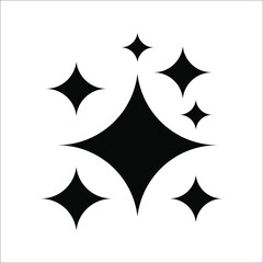 Shine icon, Clean star icon on white background