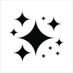 Shine icon, Clean star icon on white background