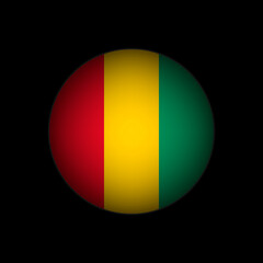 Country Guinea. Guinea flag. Vector illustration.