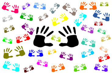 Social problems among people. Stop discrimination concept, vector sign