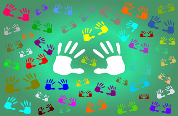 Social problems among people. Stop discrimination concept, vector sign