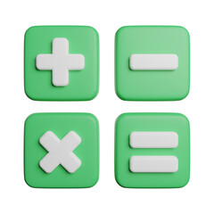 Calculator or financial calculation symbol 3d rendering illustration