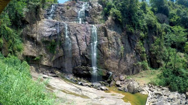 Ramboda falls waterfall in Sri Lanka.