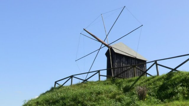 Image from  old  windmill, at a sunny day,Portugal.