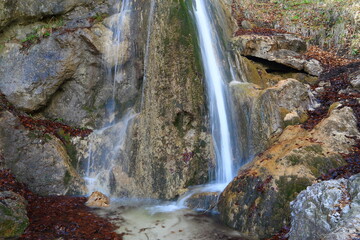 Sopote waterfall in Nature park Zumberak-Samobor hills, in  Croatia