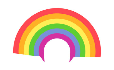 Colorful rainbow icon. Vector illustration