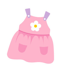 Baby girl dress. Vector illustration