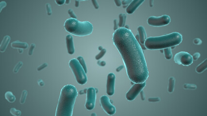 Salmonella bacteria. S. typhi, S. typhimurium and other Salmonella, rod-shaped bacteria, the causative agents of enteric typhus and food toxic infection salmonellosis	
