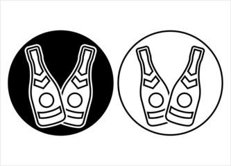 Champagne Bottle Icon M_2204001