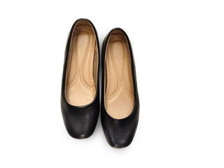 Women's fashion shoes, black, classic design. isolated on a white background