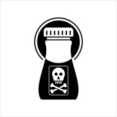 Poison Bottle Icon, Toxic Liquid