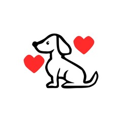 Dogs love icon