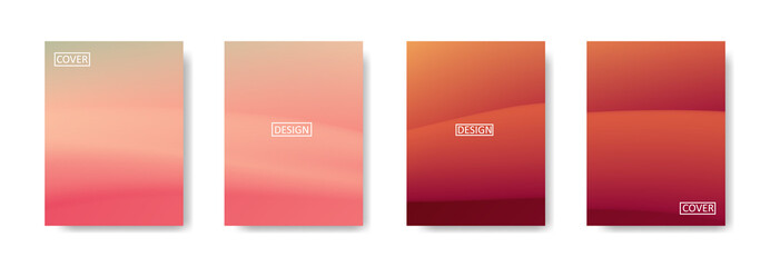 Fototapeta premium Set of abstract background with beautiful gradation color, colorful background for poster flyer banner backdrop.vertical banner.cool fluid background vector illustration