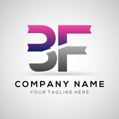 BF Logo Template Design. Creative Letter BF Modern Business Logo Vector Template .
