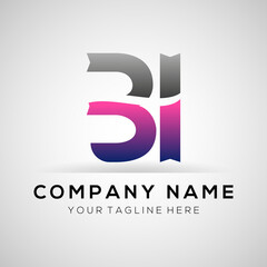 BI Logo Template Design. Creative Letter BI Modern Business Logo Vector Template .