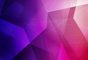 Obraz premium Dark Purple, Pink vector background with polygonal style.