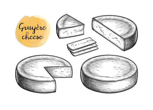 Gruyere cheese set.