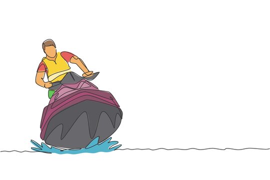 jet ski rider, line art, water splash clip art preview