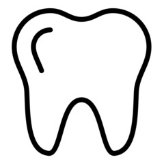 Tooth Flat Icon Isolated On White Background