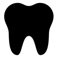 Tooth Flat Icon Isolated On White Background