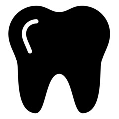 Tooth Flat Icon Isolated On White Background
