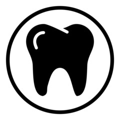 Tooth Flat Icon Isolated On White Background
