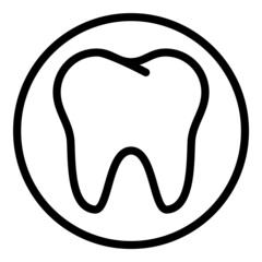 Tooth Flat Icon Isolated On White Background