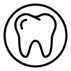 Tooth Flat Icon Isolated On White Background