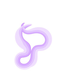 Obraz premium Watercolor Swirl Brushstroke Purple Violet 