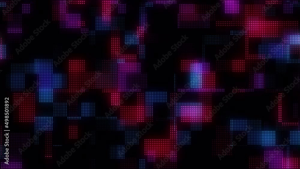 Aufkleber abstract animated motion background. glowing colorful neon led display lights. looped animation for 