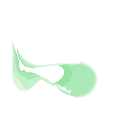 Watercolor Swirl Brushstroke Green