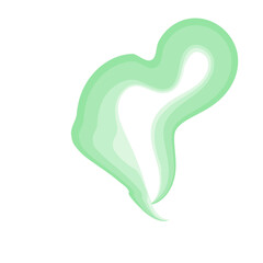 Watercolor Swirl Brushstroke Green
