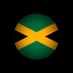 Country Jamaica. Jamaica flag. Vector illustration.