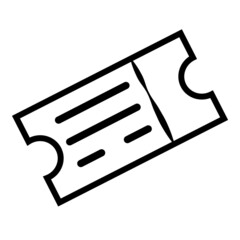 Ticket Flat Icon Isolated On White Background