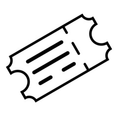 Ticket Flat Icon Isolated On White Background