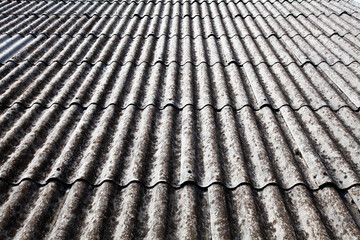 Asbestos (eternit) roof covering full frame